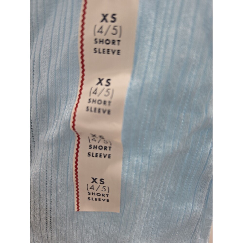 Cat & Jack Girls Short Sleeve Blue Button Up Blouse Size XS 4/5 - Picture 3 of 6
